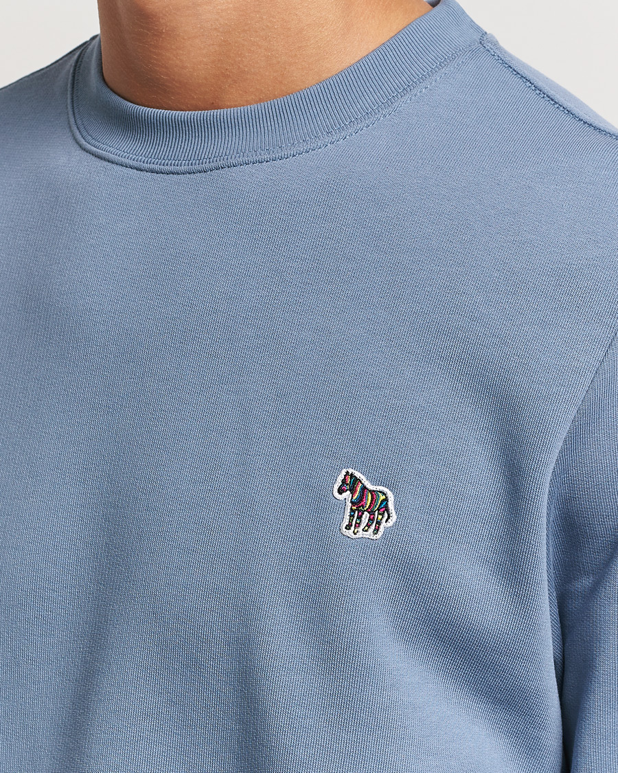 Herr | Tröjor | PS Paul Smith | Zebra Organic Cotton Sweatshirt Blue