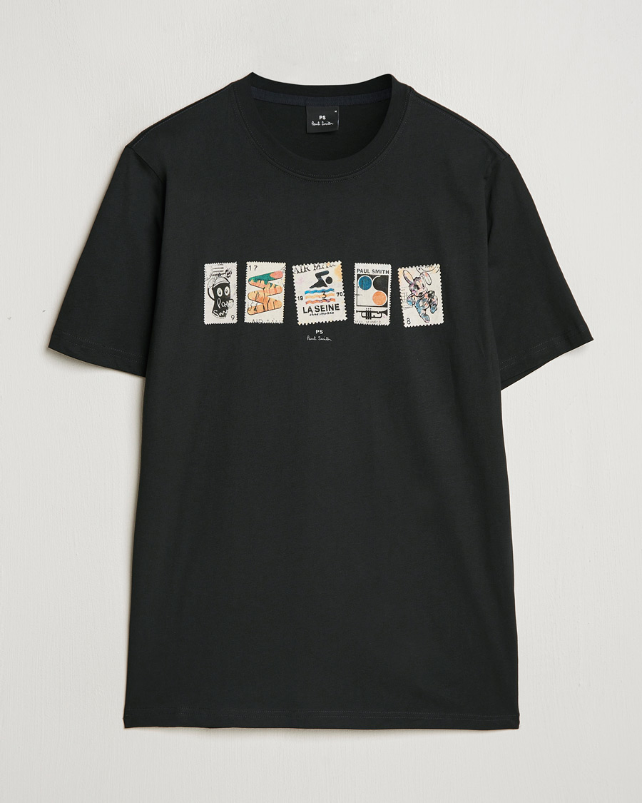 Herr | T-Shirts | PS Paul Smith | Stamps Crew Neck T-Shirt Black