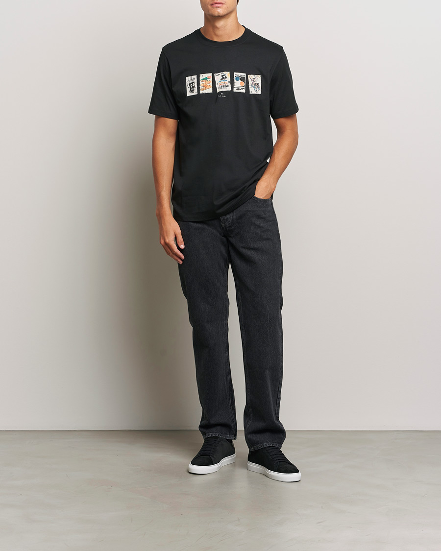 Herr | T-Shirts | PS Paul Smith | Stamps Crew Neck T-Shirt Black