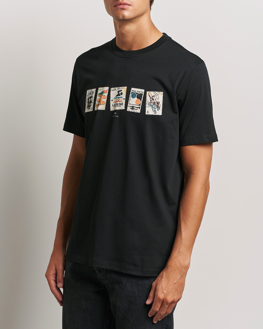 Herr | T-Shirts | PS Paul Smith | Stamps Crew Neck T-Shirt Black