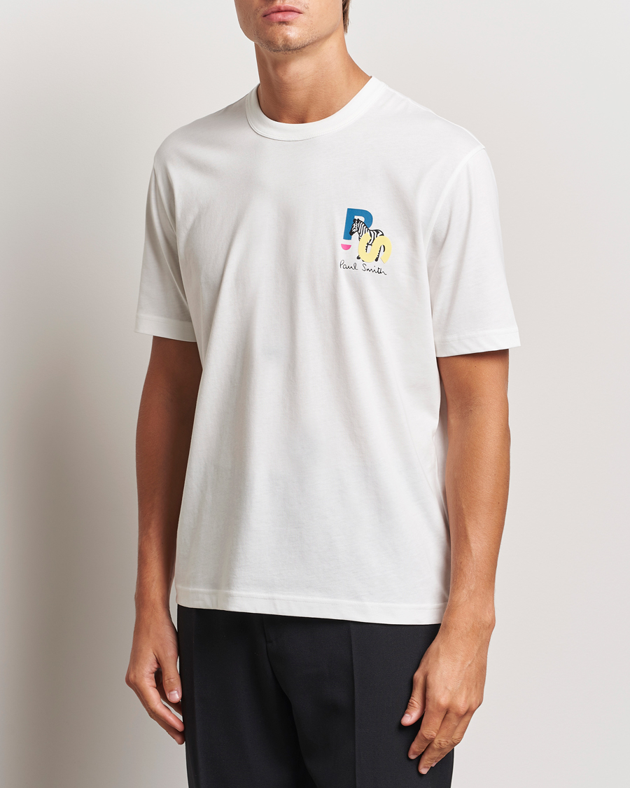 Herr | T-Shirts | PS Paul Smith | PS Zebra Crew Neck T-Shirt White