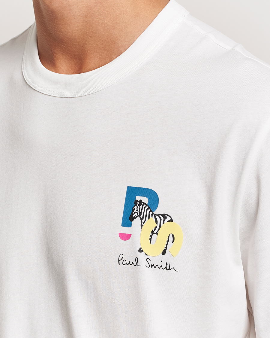 Herr | T-Shirts | PS Paul Smith | PS Zebra Crew Neck T-Shirt White
