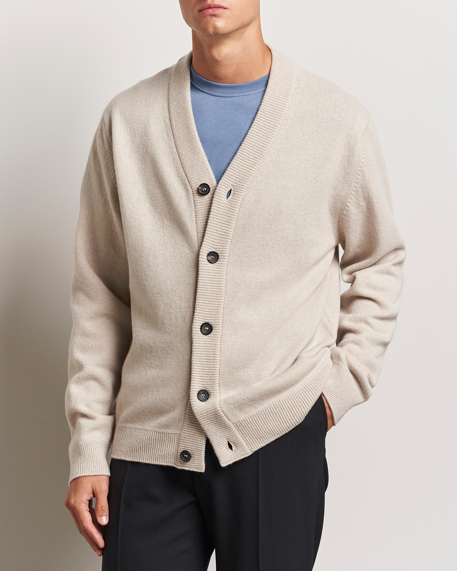 Herr | Tröjor | PS Paul Smith | Merino Wool Cardigan Off White