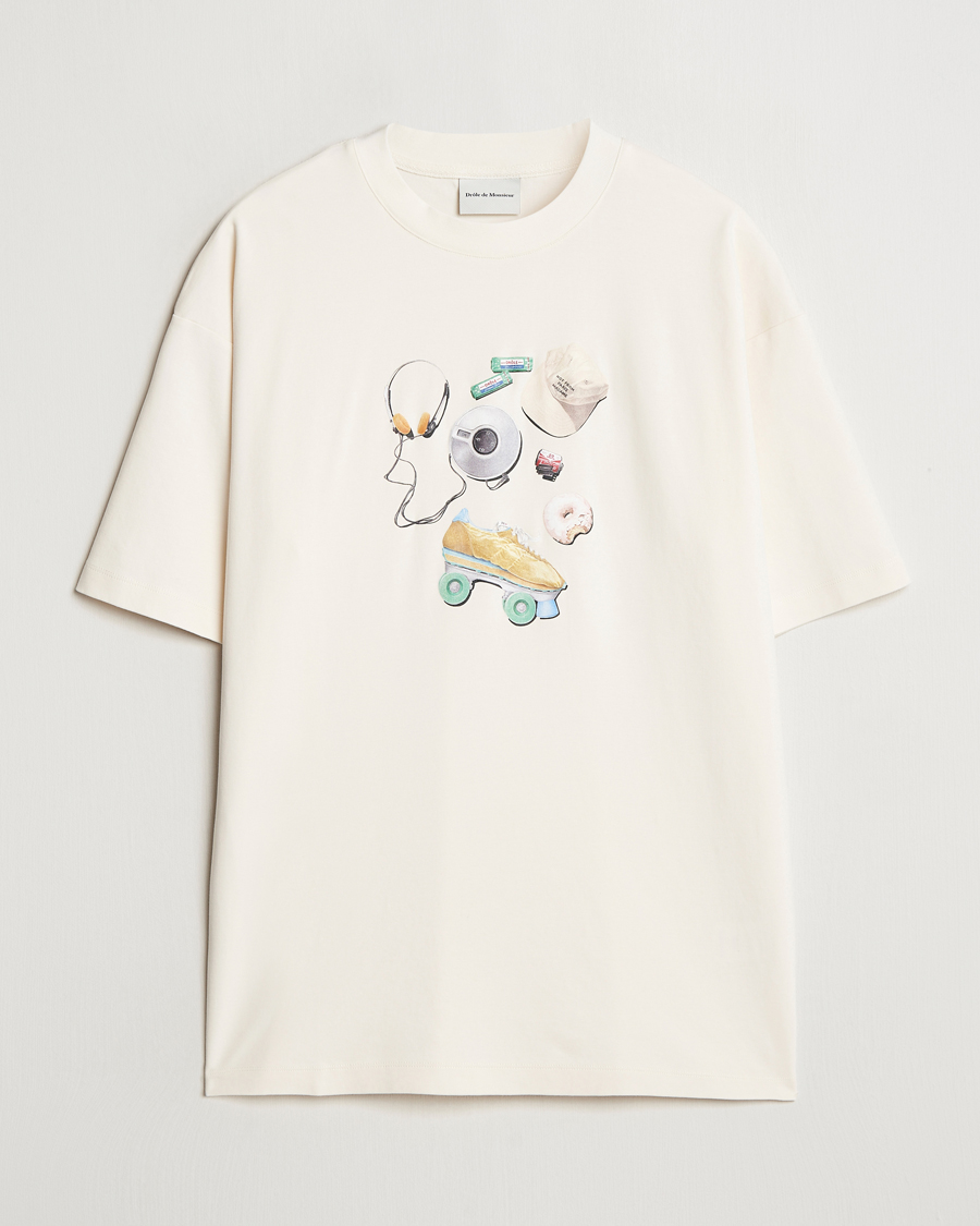 Herr | T-Shirts | Drôle de Monsieur | Balade Printed T-Shirt Cream