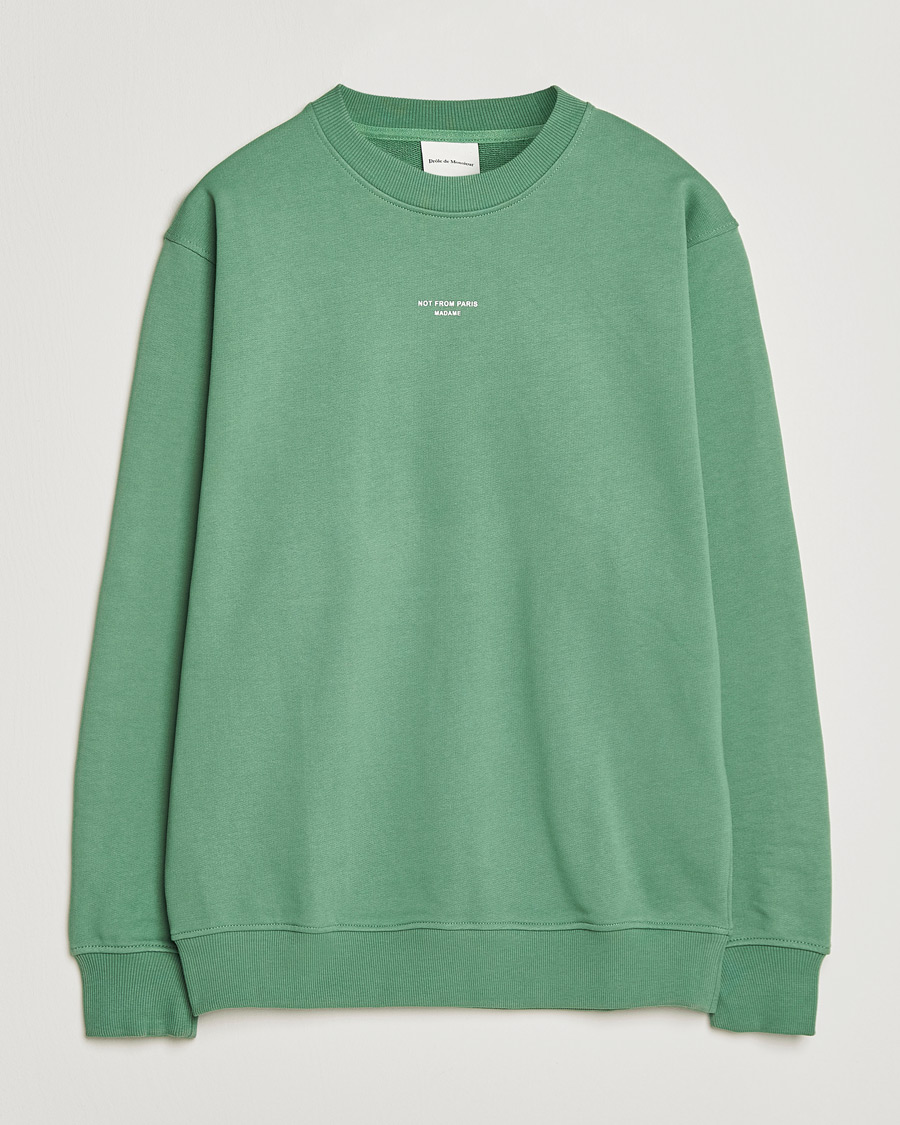 Herr | Tröjor | Drôle de Monsieur | Classic Slogan Sweatshirt Water Green