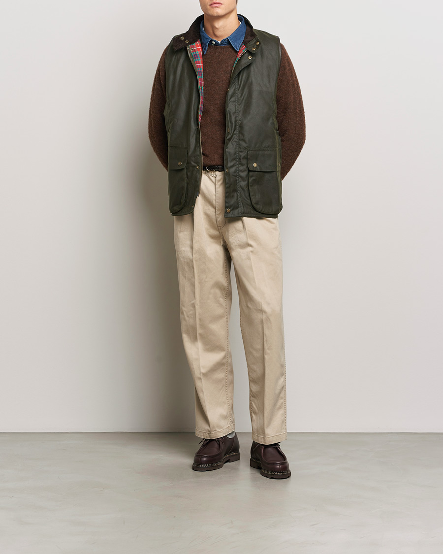 Herr | Jackor | Baracuta | x Barbour Wax Gilet Olive