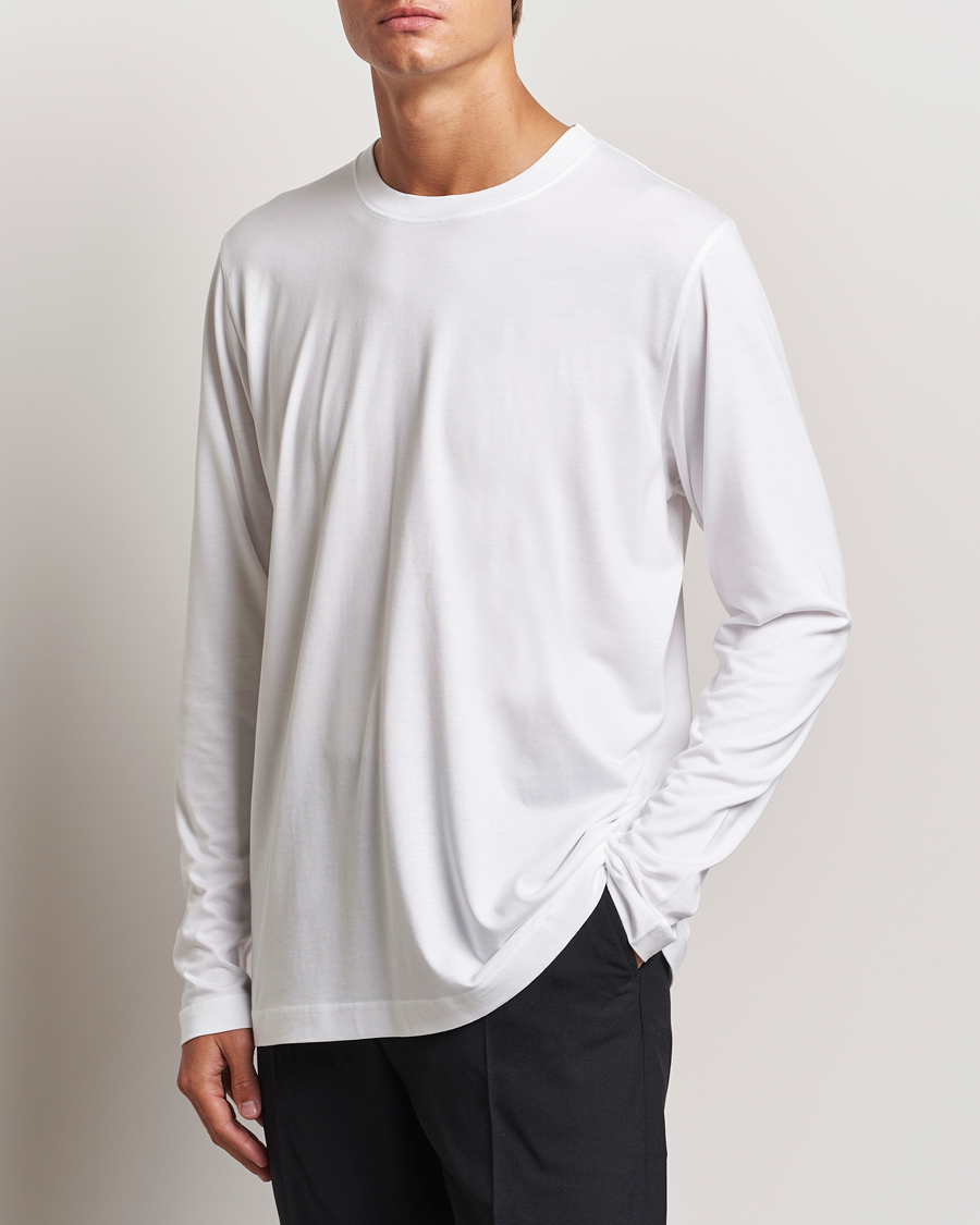 Herr | T-Shirts | CDLP | Midweight Long Sleeve T-Shirt White