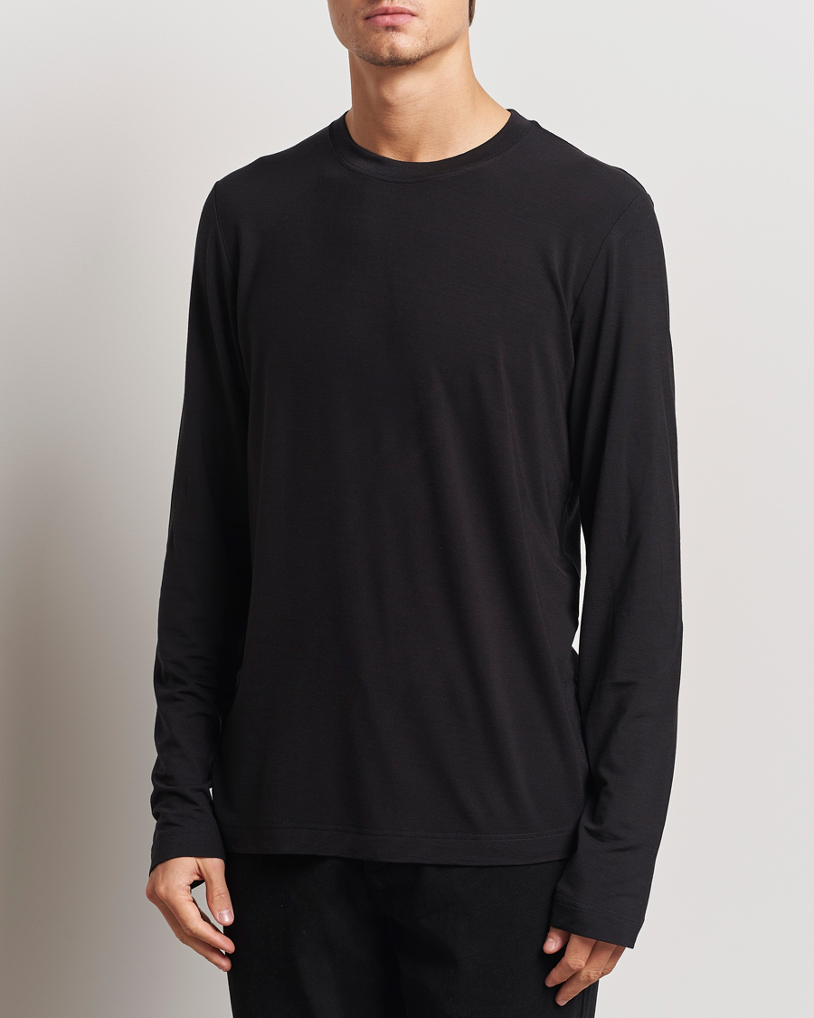 Herr | T-Shirts | CDLP | Wool Long Sleeve T-Shirt Black