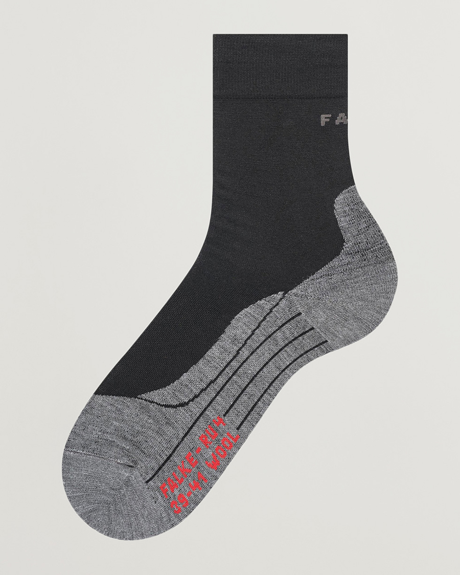 Herr | Underkläder | Falke Sport | RU4 Endurance Wool Running Socks Black Mix
