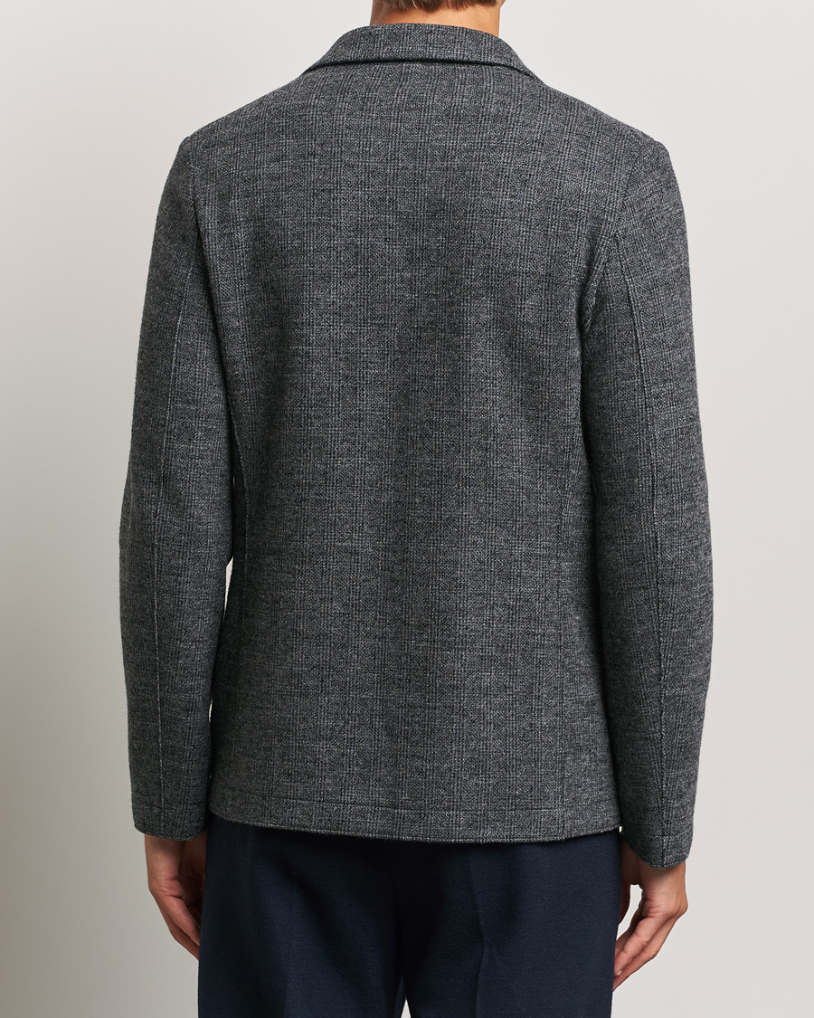 Herr | Kavajer | Harris Wharf London | Two Button Prince Of Wales Blazer Grey/Black