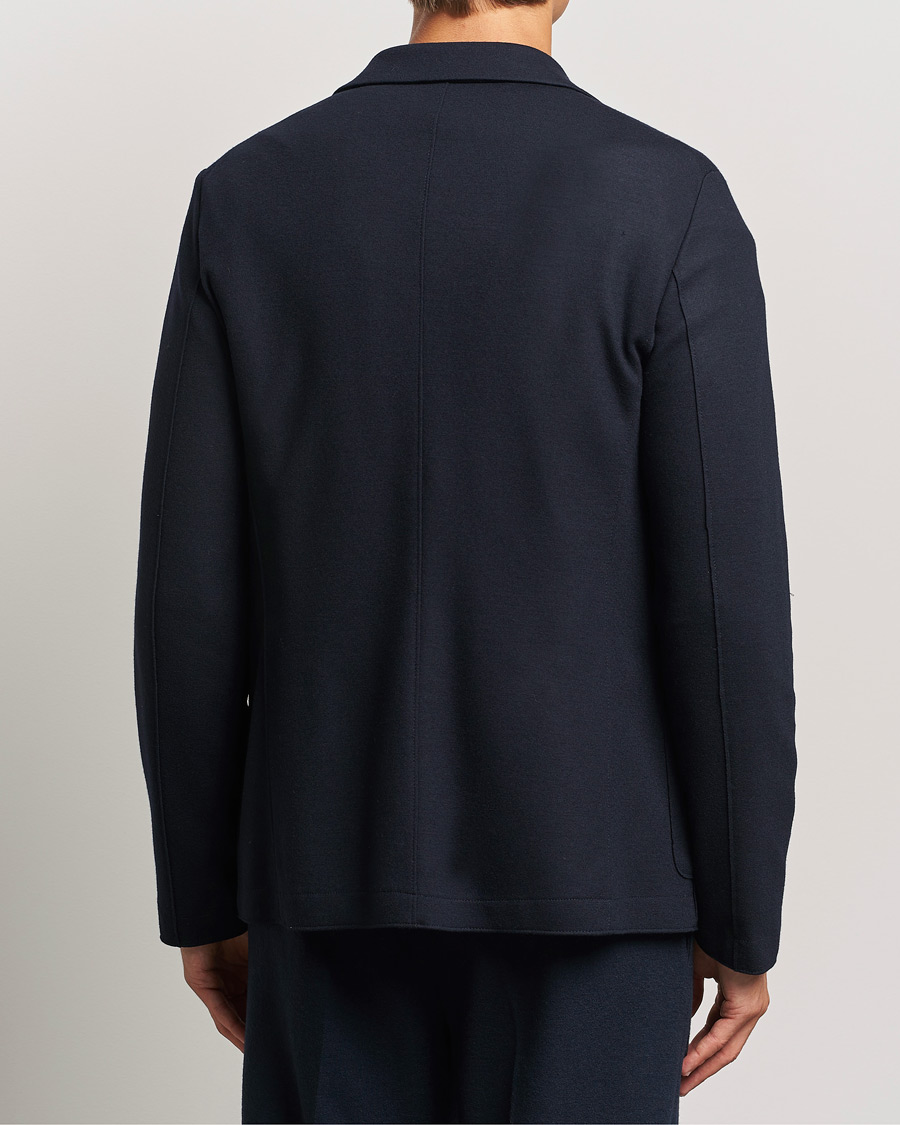 Herr | Kavajer | Harris Wharf London | Two Button Superfine Merino Blazer Navy