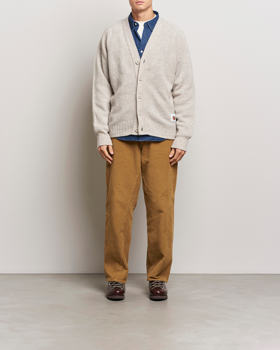 Herr | Tröjor | Howlin' | Shaggy Bear Cardigan Cosmic Latte