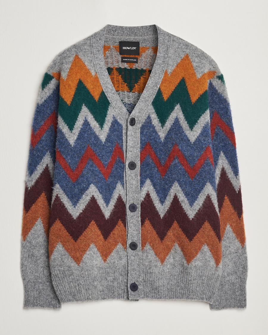 Herr | Tröjor | Howlin' | Brushed Wool Cardigan Med Grey