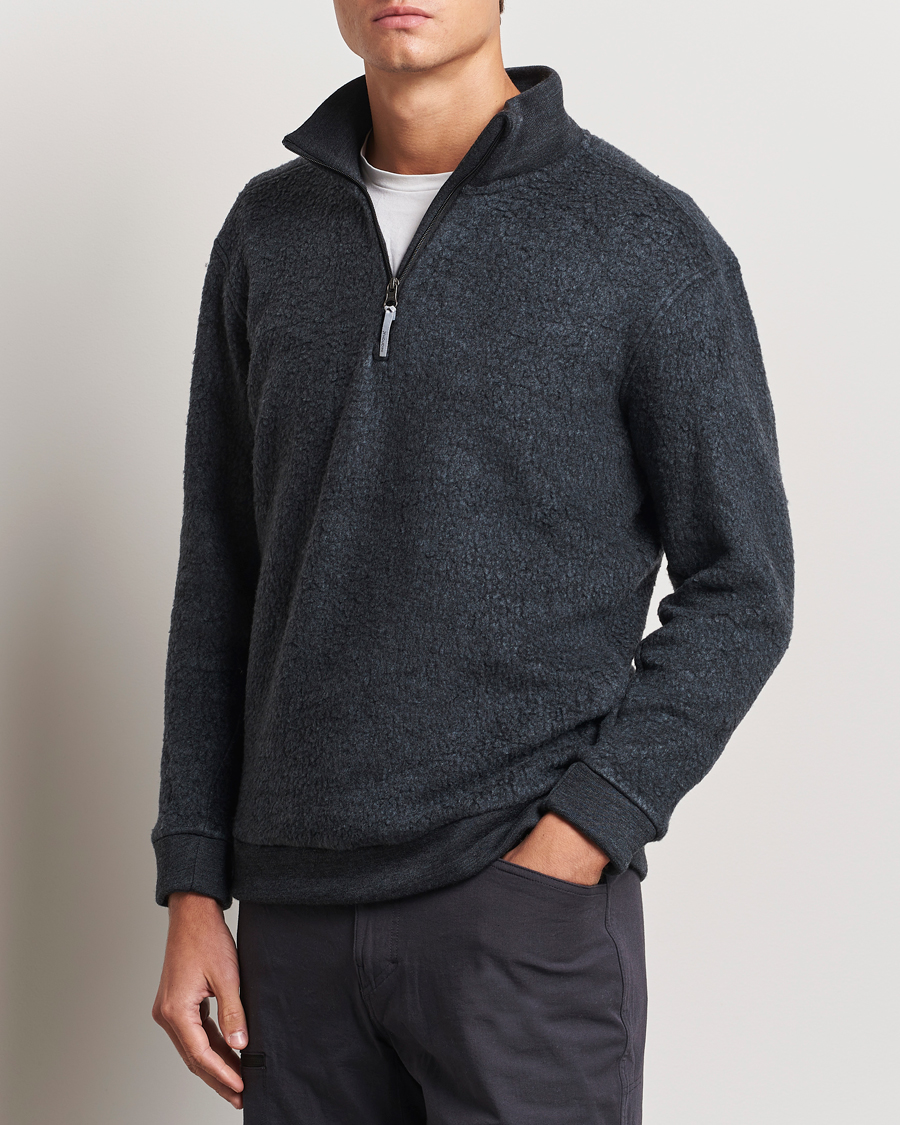 Herr | Tröjor | Houdini | Alto Wool/Tencel Half Zip True Black
