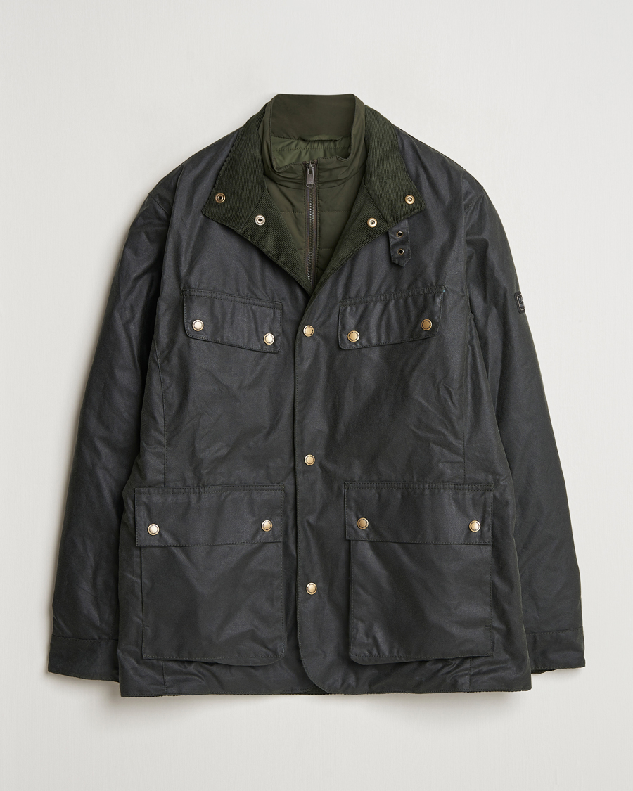Herr | Jackor | Barbour International | Wellstone Wax Jacket Sage