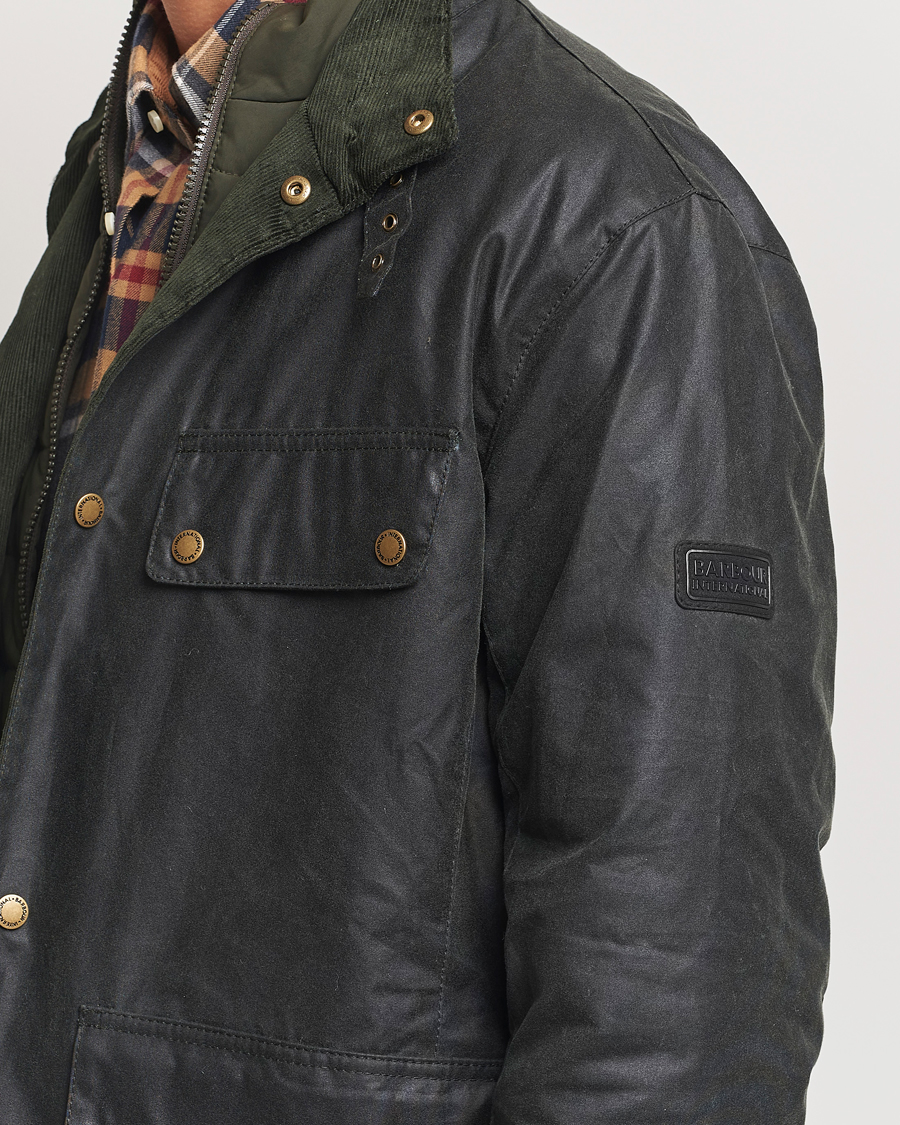Herr | Jackor | Barbour International | Wellstone Wax Jacket Sage