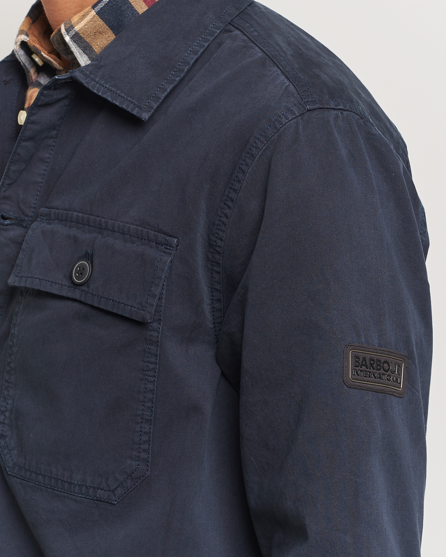 Herr | Skjortor | Barbour International | Arlo Cotton Overshirt Navy