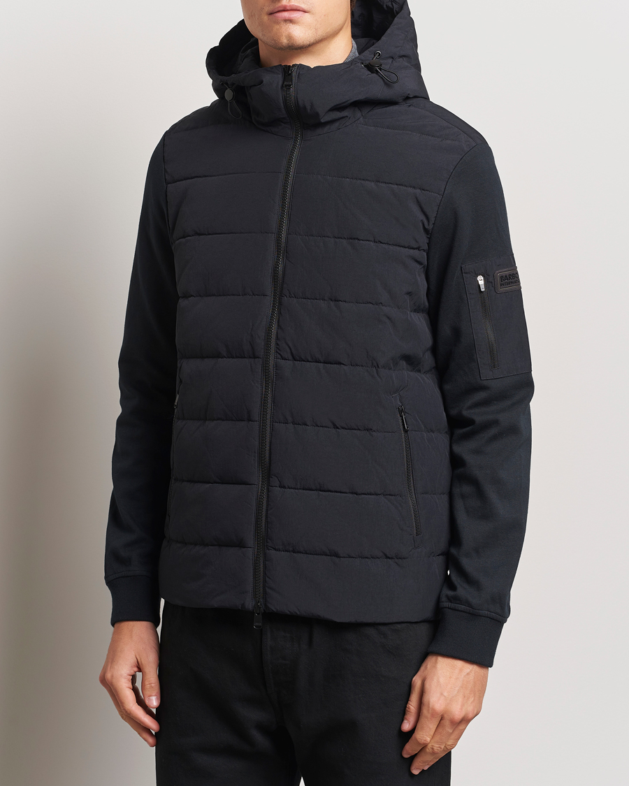 Barbour International Stanley Hooded Quilted Sweat Black Herr Care of C