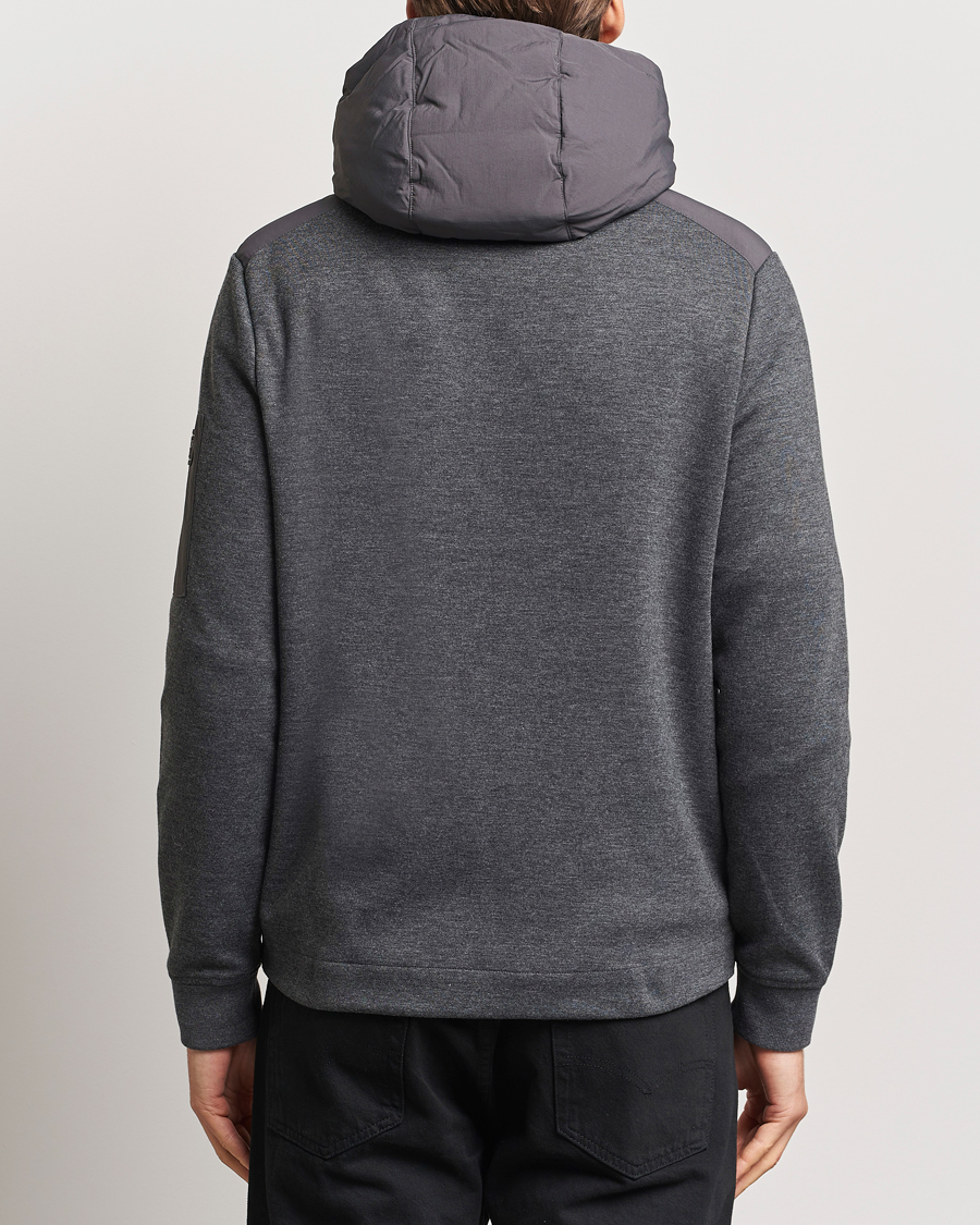 Herr | Tröjor | Barbour International | Stanley Hooded Quilted Sweat Charcoal