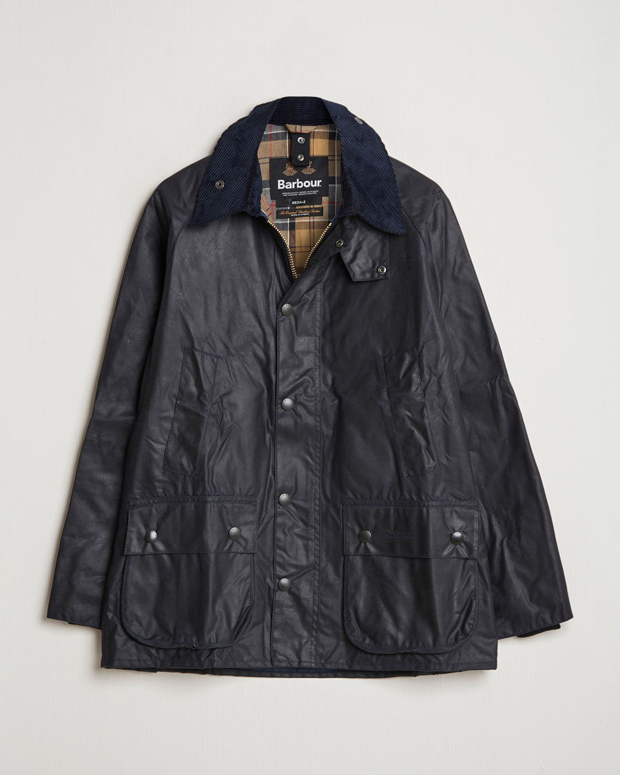 Herr | Jackor | Barbour Lifestyle | Bedale Wax Jacket Navy