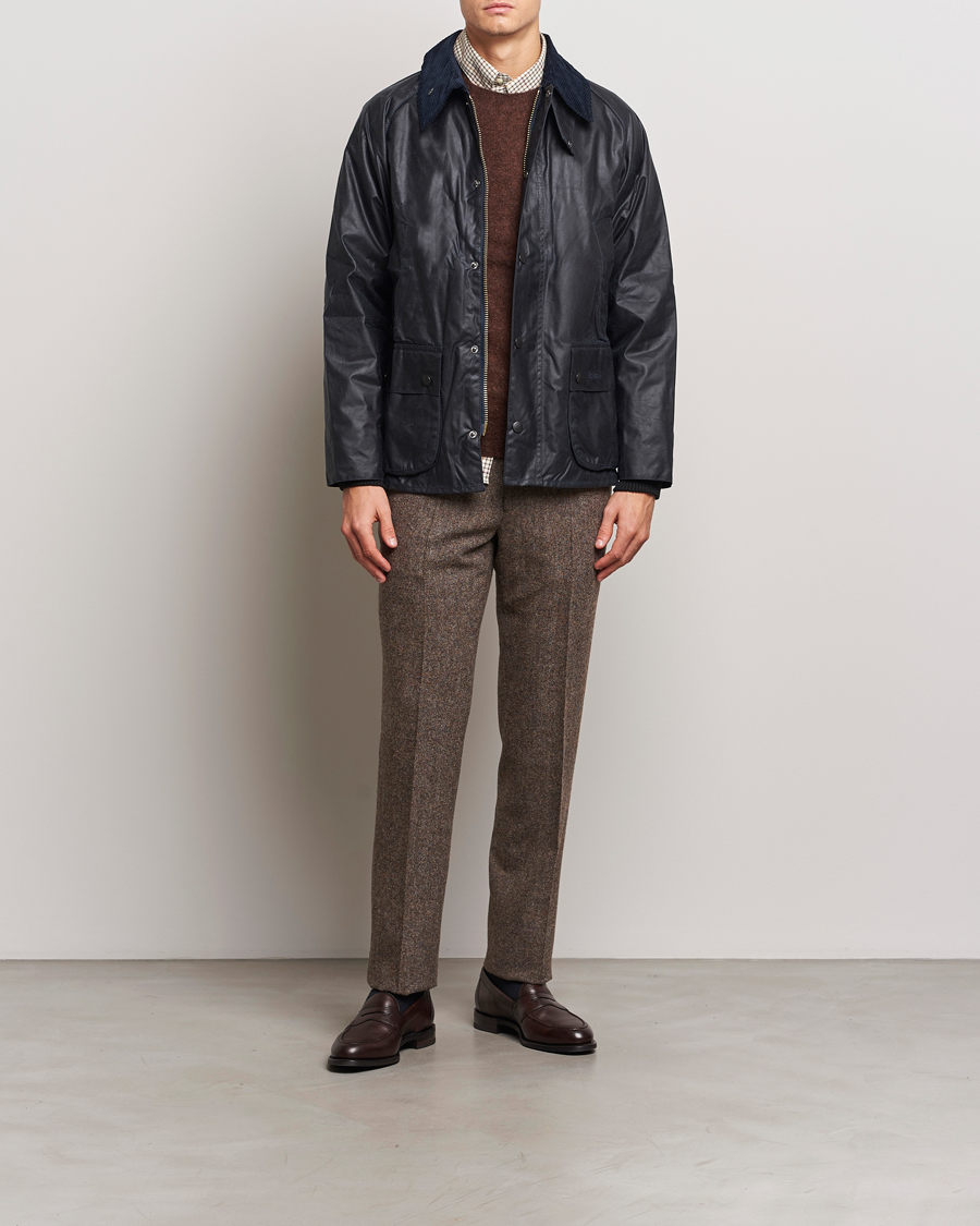 Herr | Jackor | Barbour Lifestyle | Bedale Wax Jacket Navy