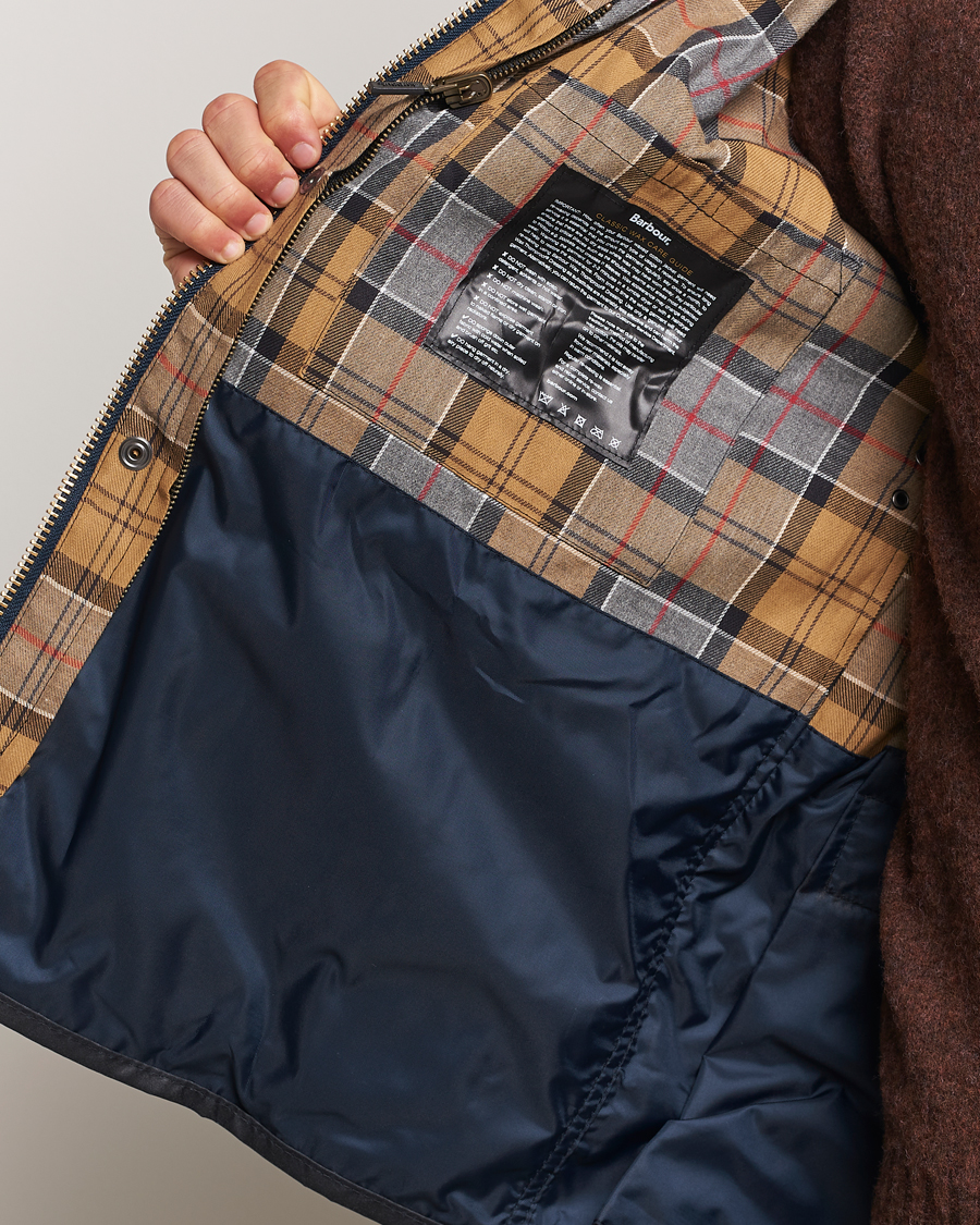 Herr | Jackor | Barbour Lifestyle | Bedale Wax Jacket Navy