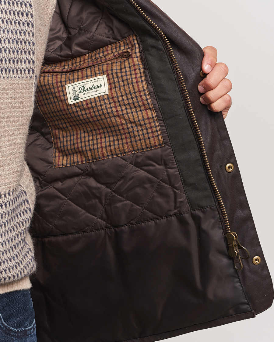 Herr | Jackor | Barbour Lifestyle | Stratford Tattersall Wax Jacket Rustic