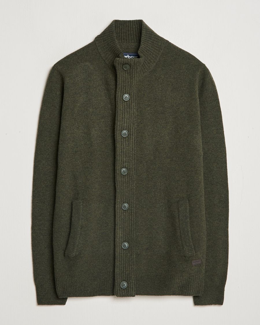 Herr | Tröjor | Barbour Lifestyle | Essential Patch Zip Through Cardigan Seaweed