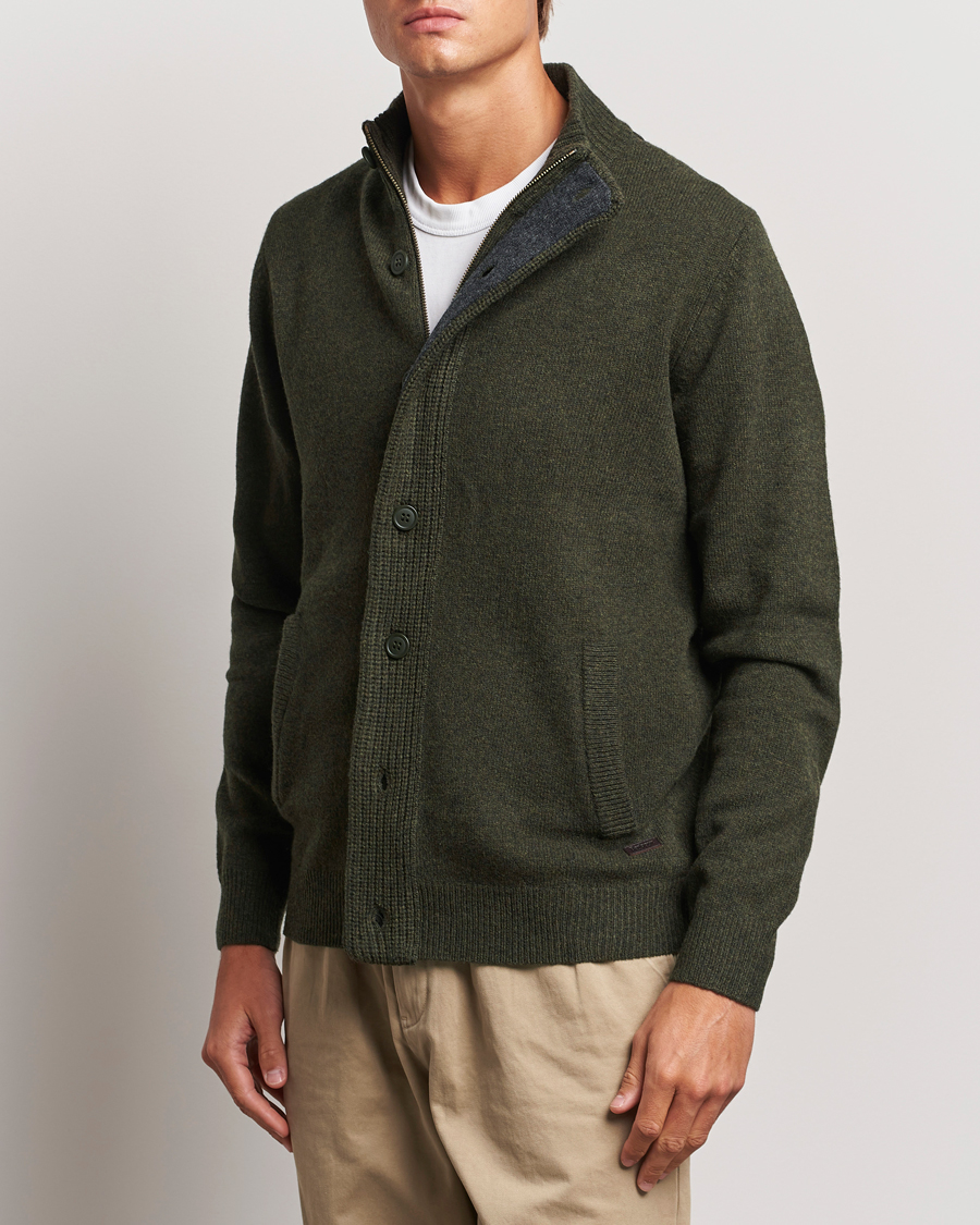 Herr | Tröjor | Barbour Lifestyle | Essential Patch Zip Through Cardigan Seaweed