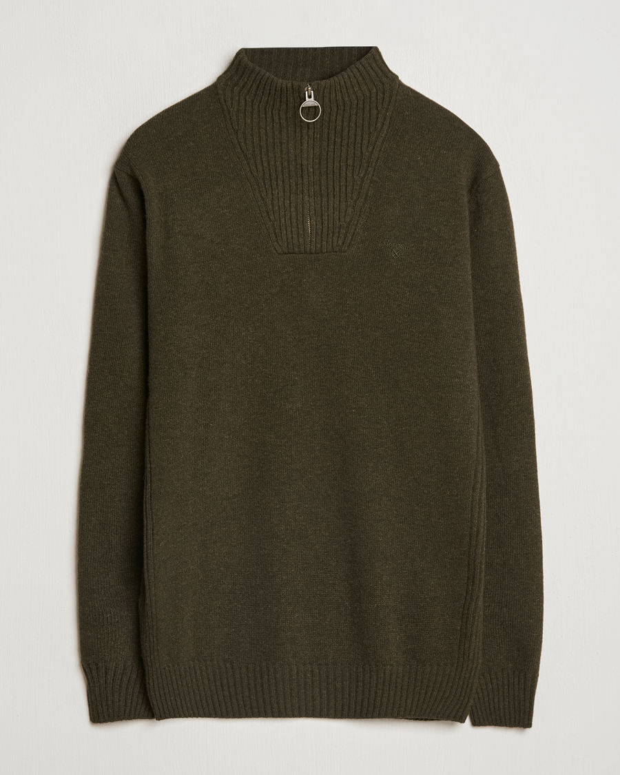 Herr | Tröjor | Barbour Lifestyle | Essential Lambswool Half Zip Seaweed
