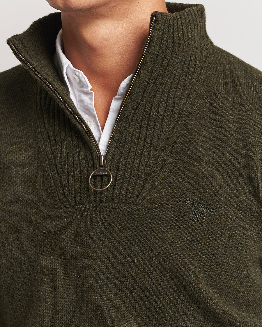 Herr | Tröjor | Barbour Lifestyle | Essential Lambswool Half Zip Seaweed