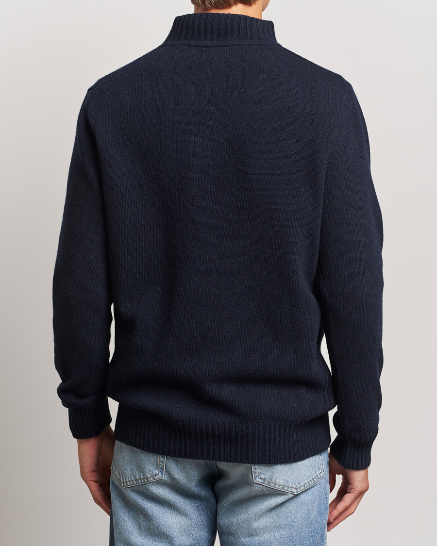 Herr | Tröjor | Barbour Lifestyle | Essential Lambswool Half Zip Navy