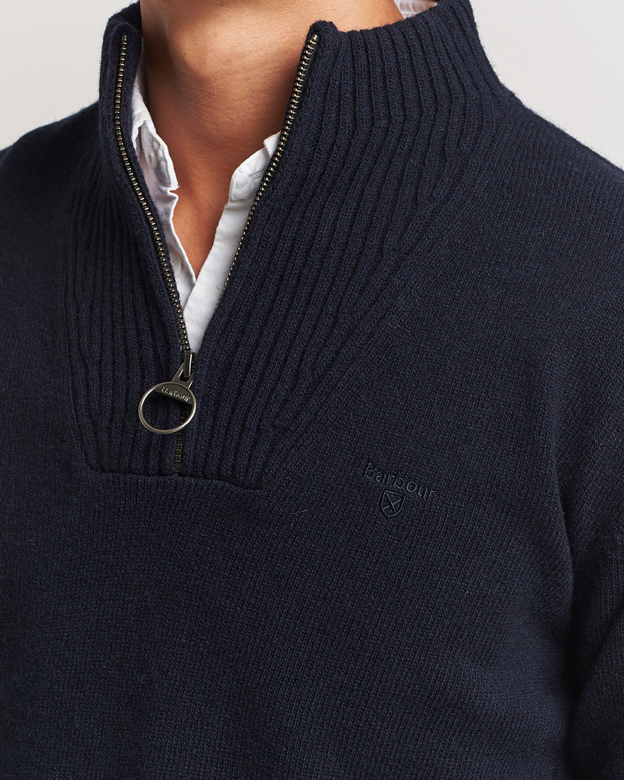 Herr | Tröjor | Barbour Lifestyle | Essential Lambswool Half Zip Navy