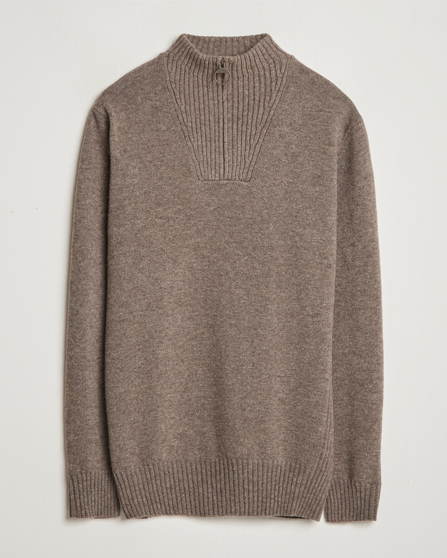 Herr | Tröjor | Barbour Lifestyle | Essential Lambswool Half Zip Dark Stone