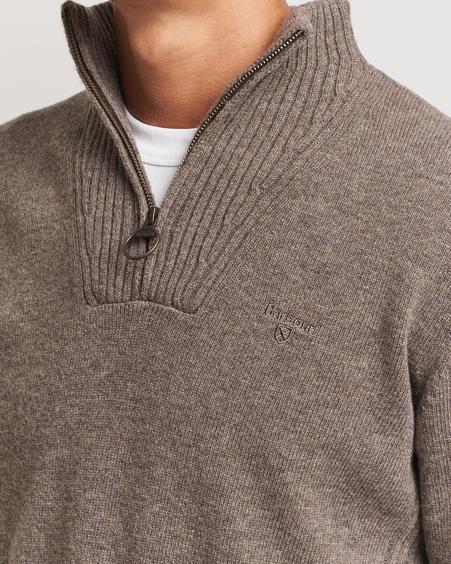 Herr | Tröjor | Barbour Lifestyle | Essential Lambswool Half Zip Dark Stone