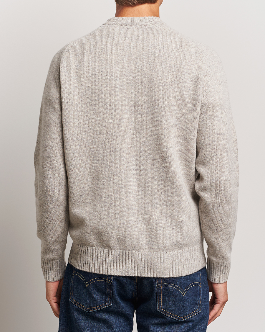 Herr | Tröjor | Barbour Lifestyle | Grangetown Lambswool Crewneck Light Grey Marl