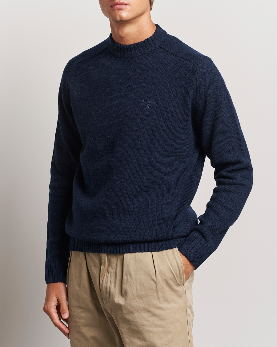 Herr | Tröjor | Barbour Lifestyle | Grangetown Lambswool Crewneck Navy