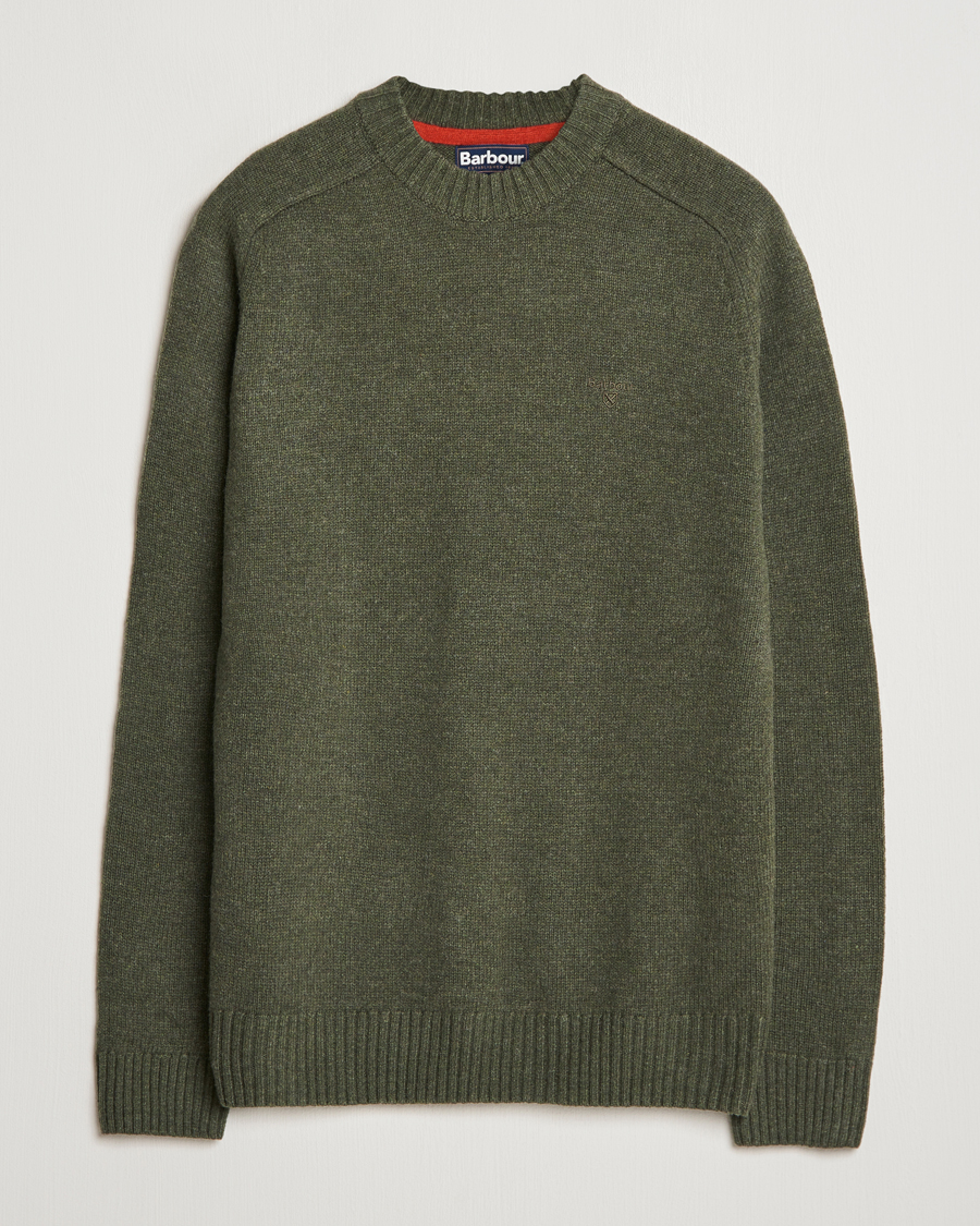 Herr | Tröjor | Barbour Lifestyle | Grangetown Lambswool Crewneck Olive