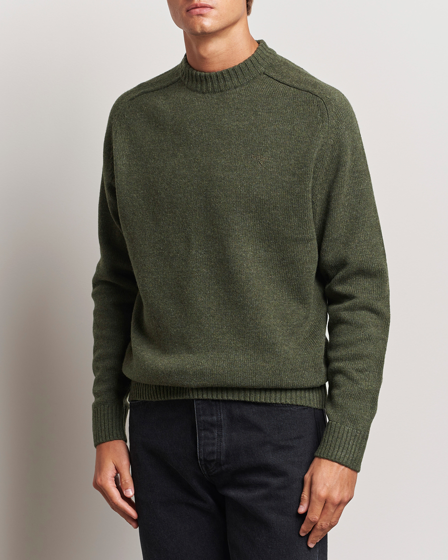 Herr | Tröjor | Barbour Lifestyle | Grangetown Lambswool Crewneck Olive