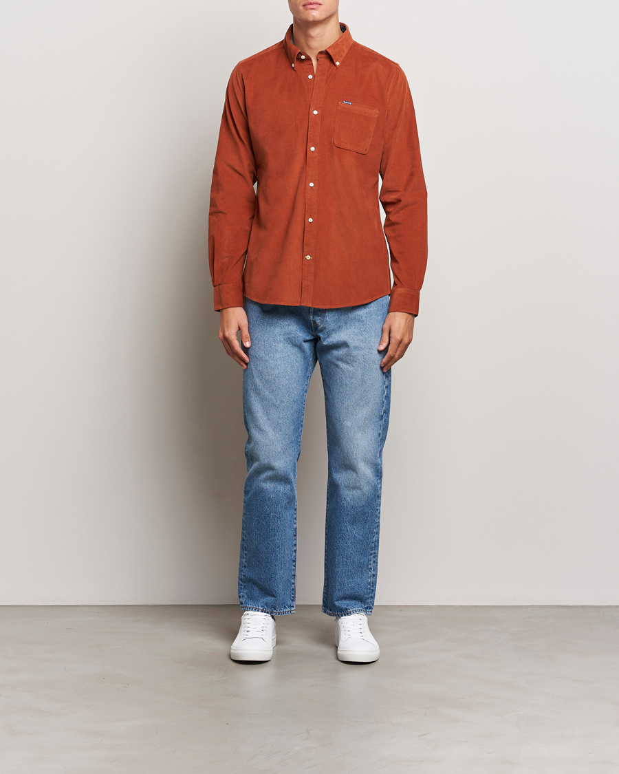 Herr | Skjortor | Barbour Lifestyle | Ramsey Corduroy Shirt Dark Ginger