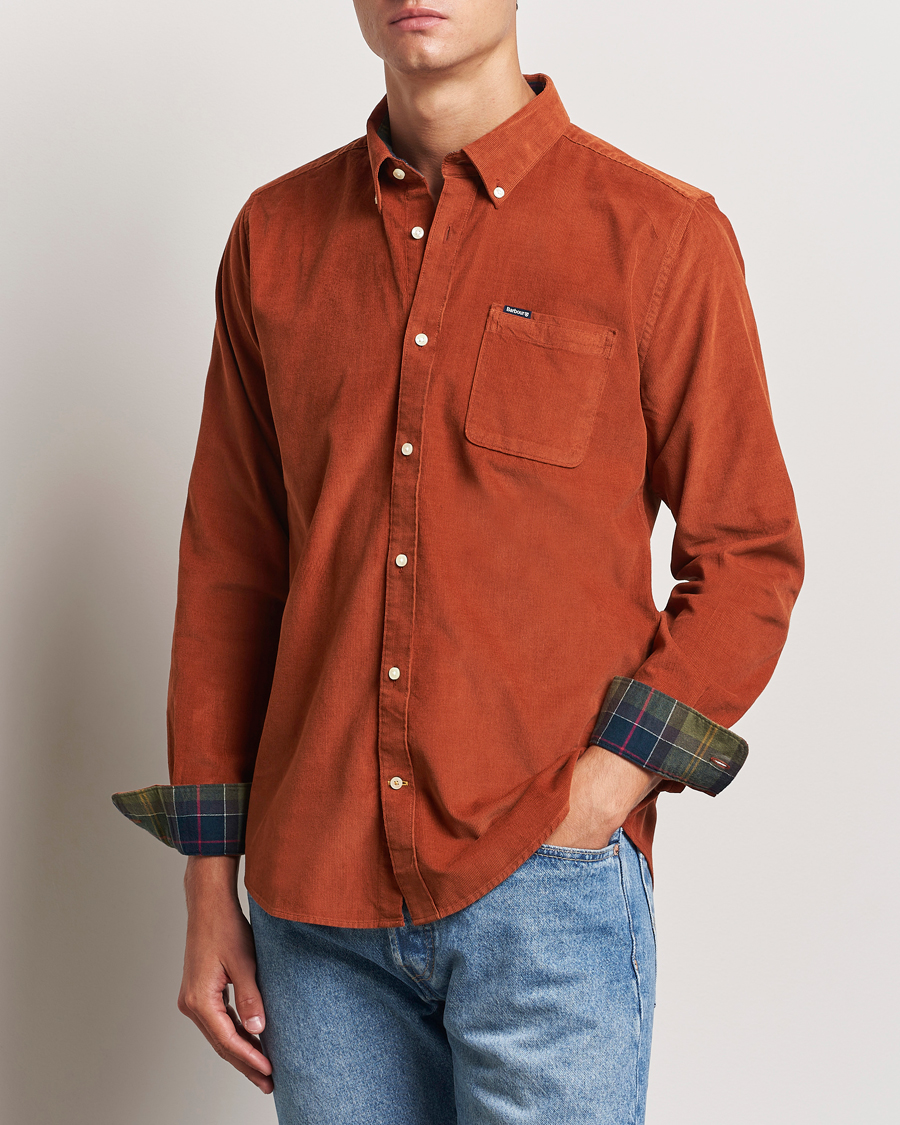 Herr | Skjortor | Barbour Lifestyle | Ramsey Corduroy Shirt Dark Ginger