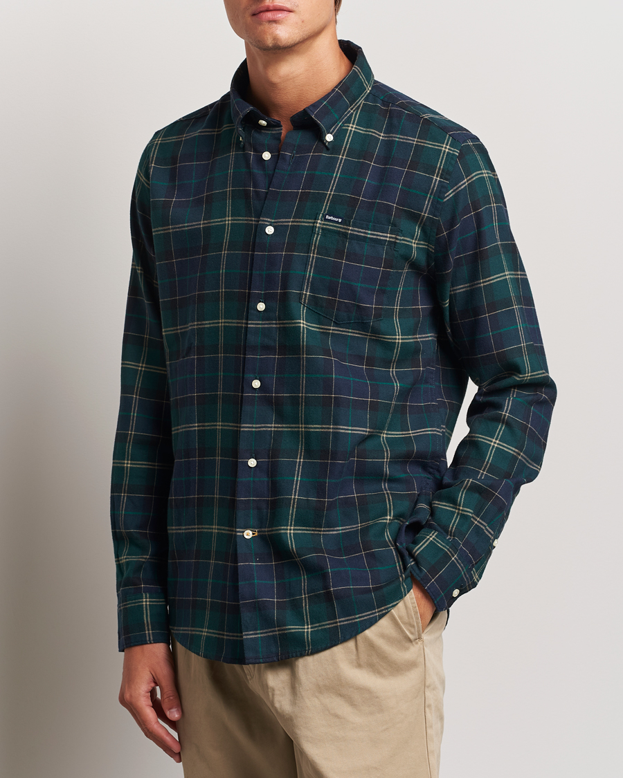 Herr | Skjortor | Barbour Lifestyle | Flannel Check Shirt Green Loch