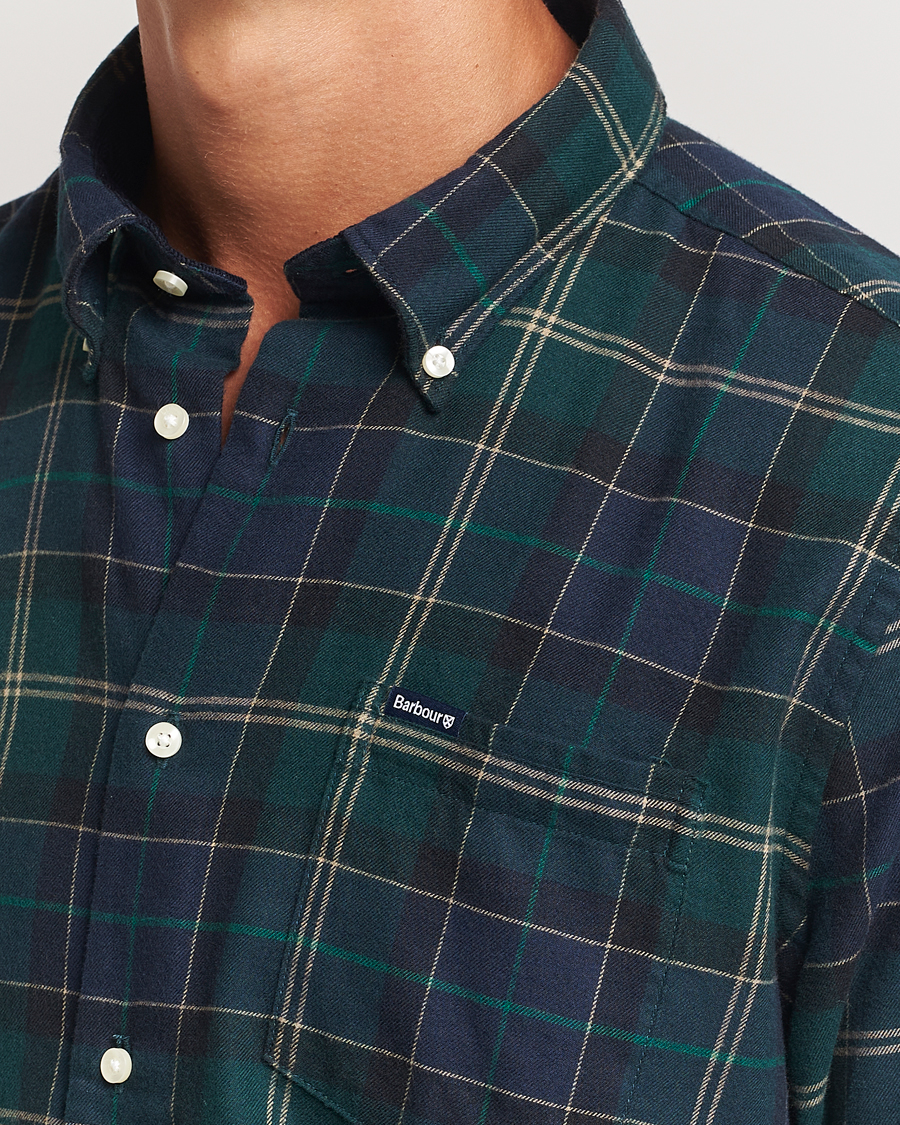 Herr | Skjortor | Barbour Lifestyle | Flannel Check Shirt Green Loch