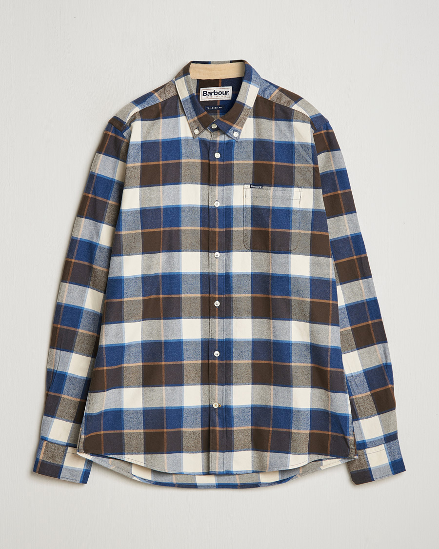 Herr | Skjortor | Barbour Lifestyle | Valley Check Flannel Shirt Ecru