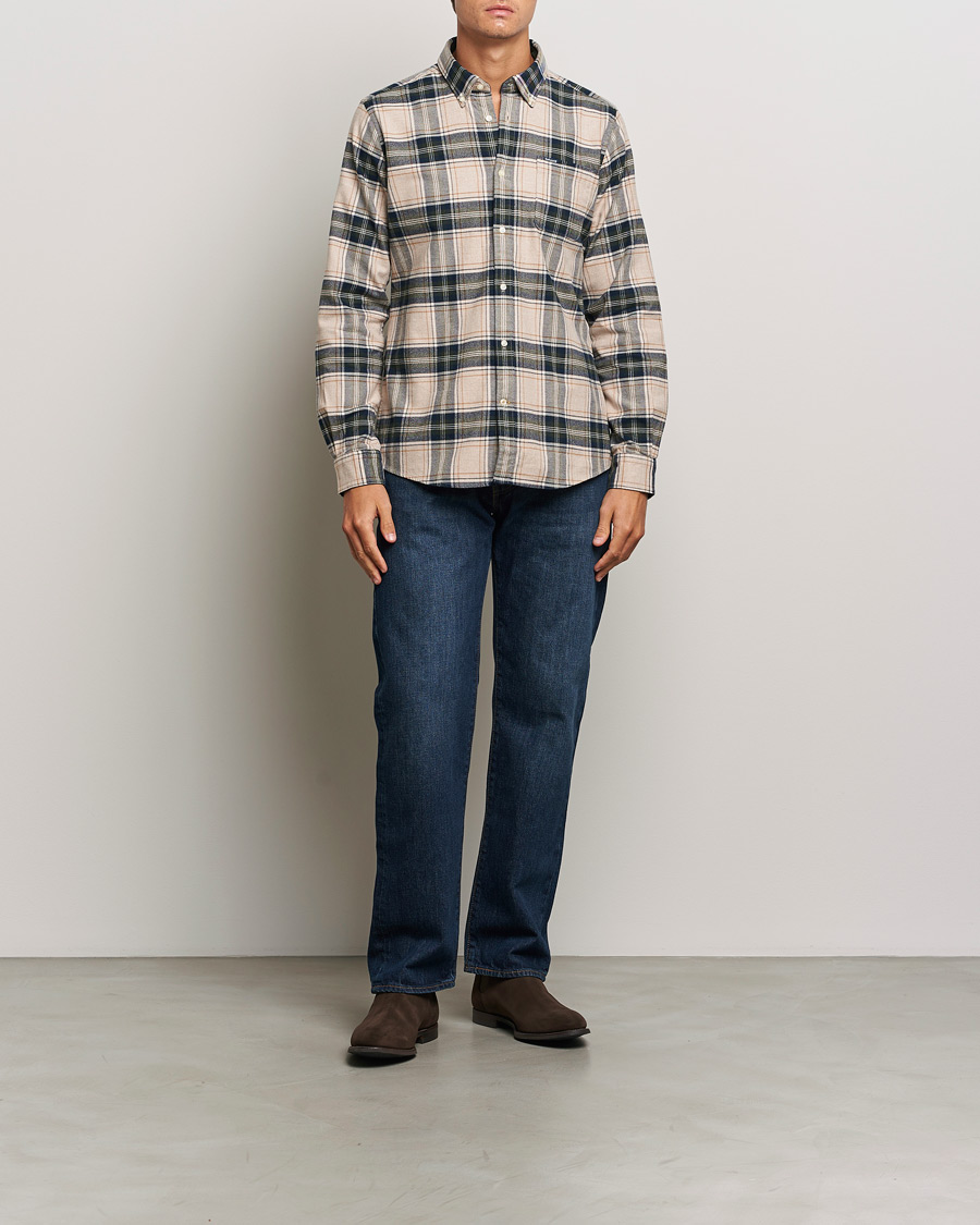 Herr | Skjortor | Barbour Lifestyle | Betsom Flannel Check Shirt Stone Marl