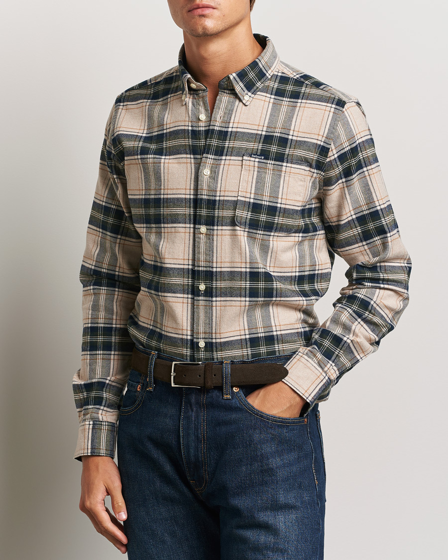 Herr | Skjortor | Barbour Lifestyle | Betsom Flannel Check Shirt Stone Marl