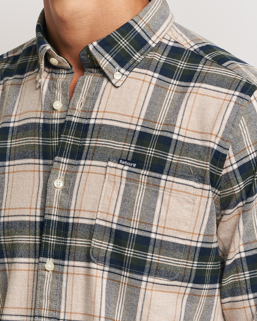 Herr | Skjortor | Barbour Lifestyle | Betsom Flannel Check Shirt Stone Marl
