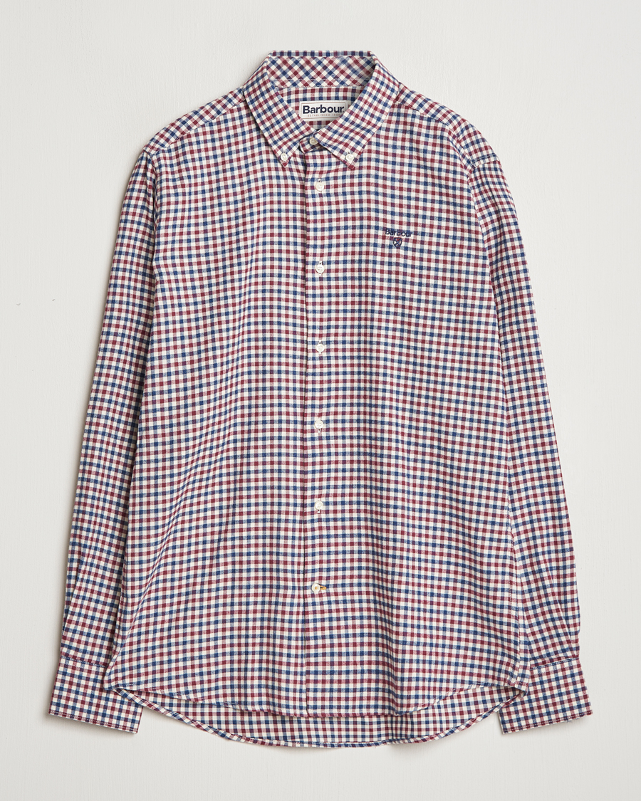 Herr | Skjortor | Barbour Lifestyle | Finkle Gingham Flannel Shirt Merlot