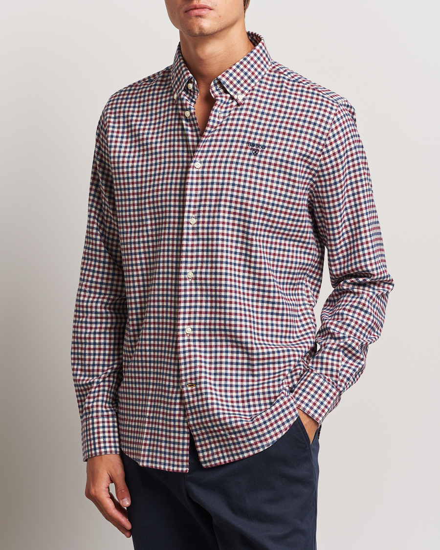 Herr | Skjortor | Barbour Lifestyle | Finkle Gingham Flannel Shirt Merlot