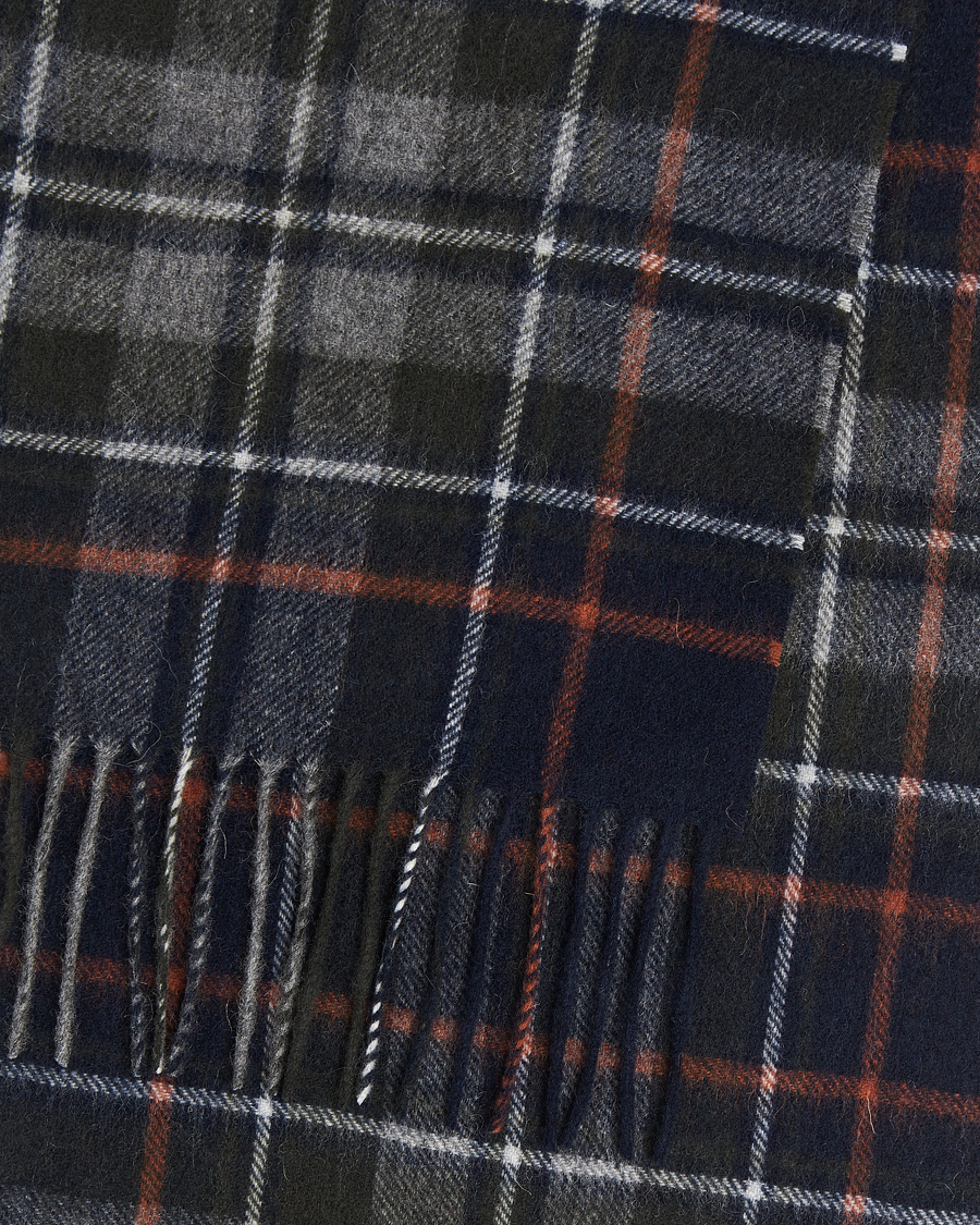 Herr | Barbour Lifestyle Lambswool/Cashmere New Check Tartan Navy/Dark Ginger | Barbour Lifestyle | Lambswool/Cashmere New Check Tartan Navy/Dark Ginger